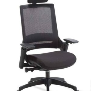 Silla tapizada en malla tela