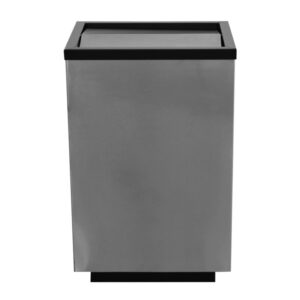 Alternative view of Basurero rectangular de acero inoxidable grande