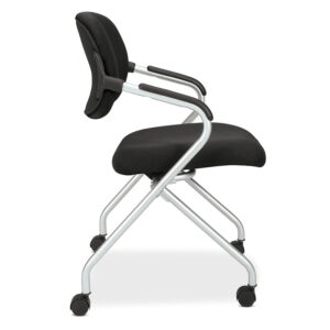 Alternative view of Silla de visita apilable Additional 303 con brazos, asiento plegable en tela