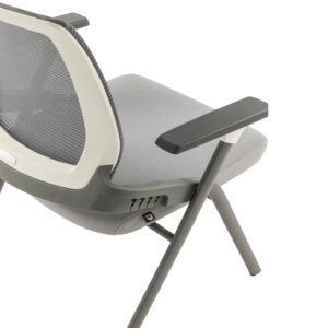 Alternative view of Silla de visita H4V gris / blanco sin ruedas