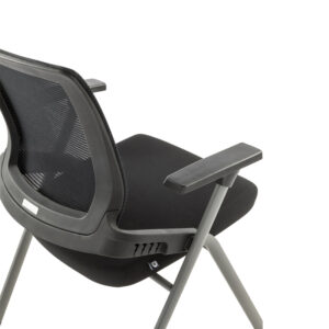 Alternative view of Silla de visita H4V negra sin rodajas