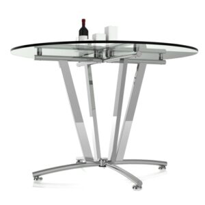 Alternative view of Mesa Redonda de Vidrio Nápoles 719GL para oficina.