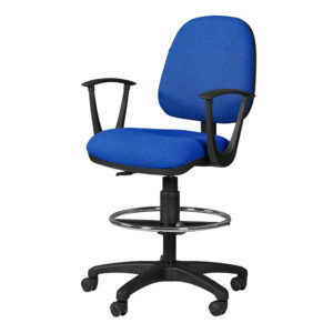 Silla cajero Regia, con brazos, en tela, aro cromado