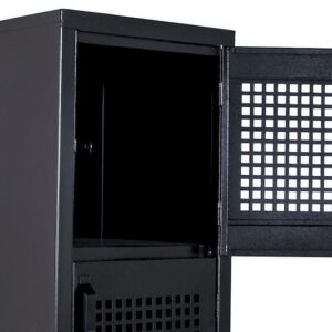 Alternative view of Locker Perforado de 5 puertas 180 x 38 x 45 para oficina.