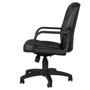 Alternative view of Silla semi ejecutiva Alfaro, en piel Negro