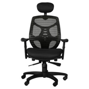Alternative view of Silla semi-ejecutiva KB-1, asiento y respaldo en mesh