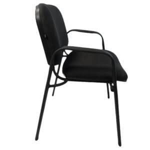 Alternative view of Silla de visita apilable Allegro con brazos, en tela