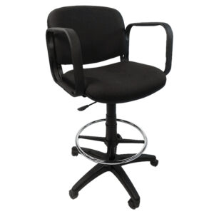 Alternative view of Silla cajero Allegro con brazos, en tela poliéster