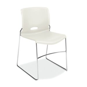 silla blanca para visitas apilable