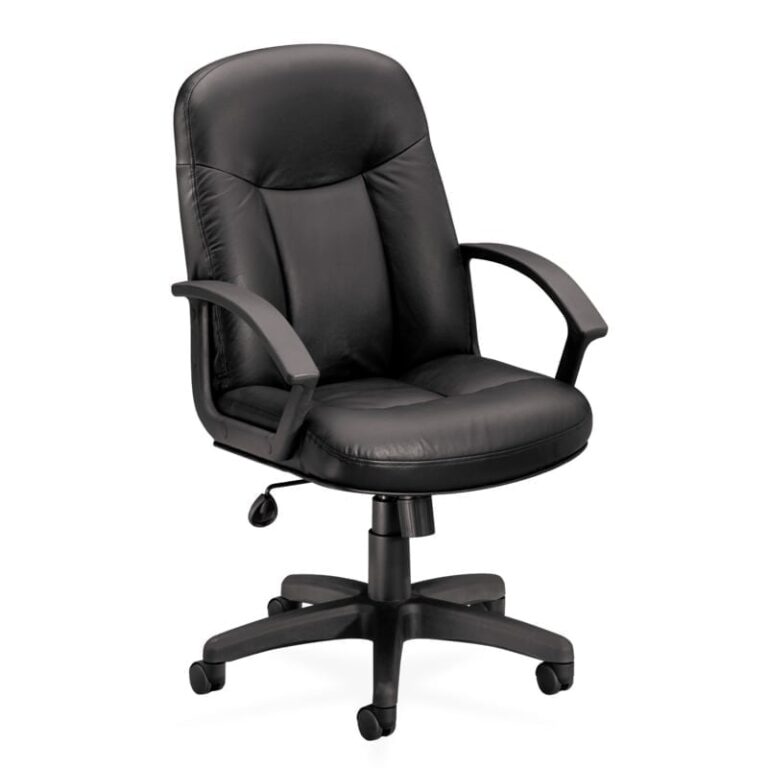 Silla Ejecutiva Additional Vl601 En Piel Negra Para Oficina Office Mob 9348