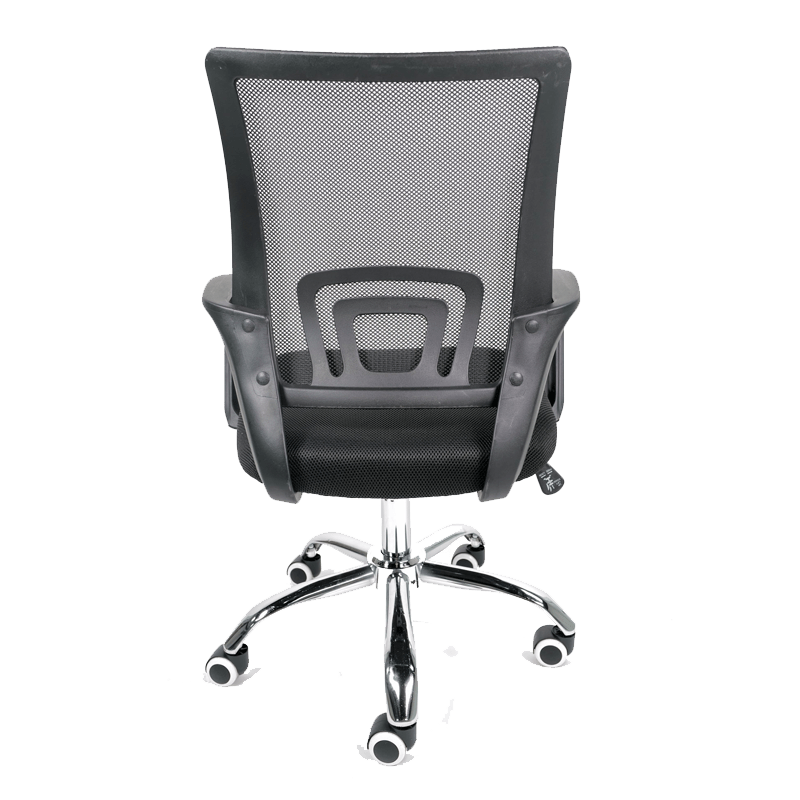 Silla para Oficina Respaldo y asiento en Malla color Negro semi reclinable  - Top Living