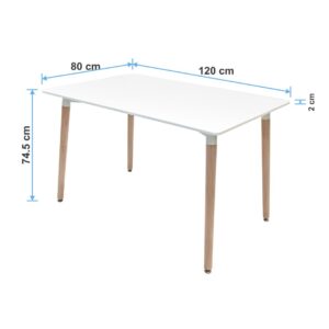 Alternative view of Mesa Eames Minimalista Top Living  cuadrada 120x80cm