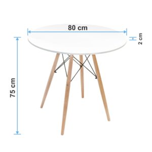 Alternative view of Mesa Eames Minimalista Top Living  Redonda 80 x 80cm