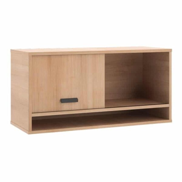 librero sobre credenza