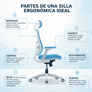 ergonomia de una silla de oficina ideal